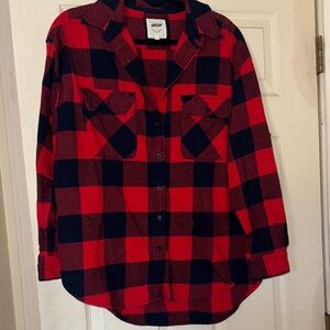 Aerie Red and Blue Plaid Shirt